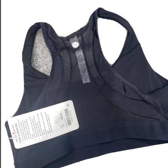 NWT Lululemon Fresh in Mesh Bra size 10 black - Picture 3 of 4